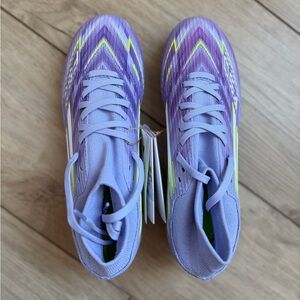 NWT Adidas F50 Sparkfusion League FG, Soccer Cleats Purple and Yellow, W 7.5